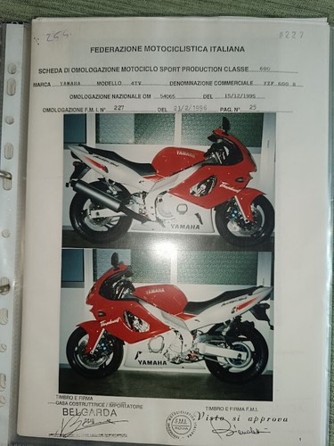 Yamaha yzf600r originale 1996 - yamaha,