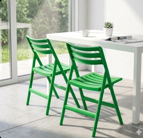 Sedia folding pieghevole verde - sedia,