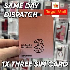 Tre SIM PAYG - 1x Scheda SIM