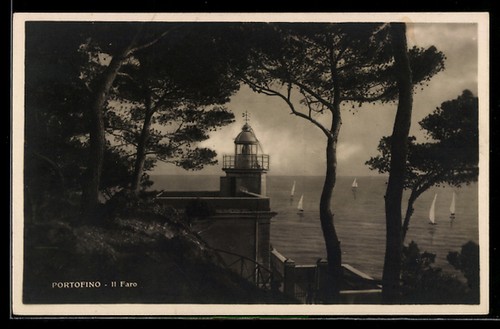 Cartolina portofino faro e - il,