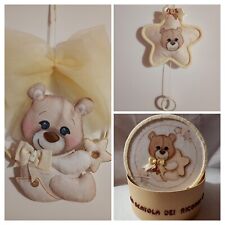 Set Fiocco Nascita+Carillon+Scatola Dei Ricordi Beige Oro Panna Colore Neutro