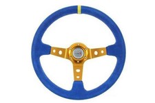 Volante sportivo volante per DRIFT KJS motorsport 350mm offset:80mm Suede Blue