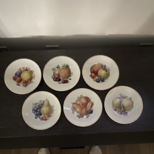 Set piatti dessert frutta - 6, da