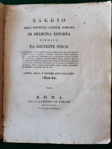 1822 saggio medicina esterna - medicina,