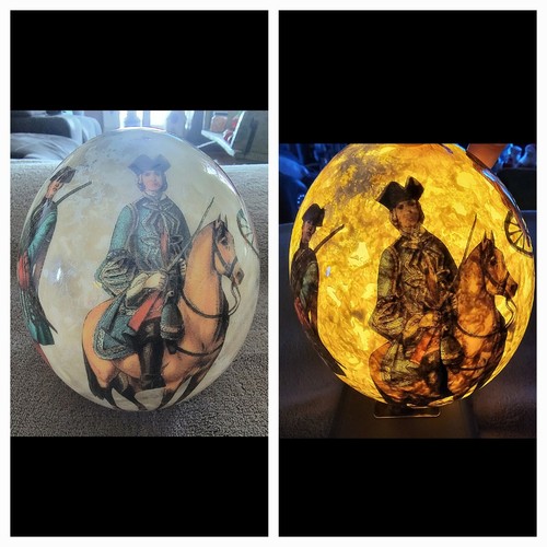 Vintage decoupage ostrich egg - vintage,