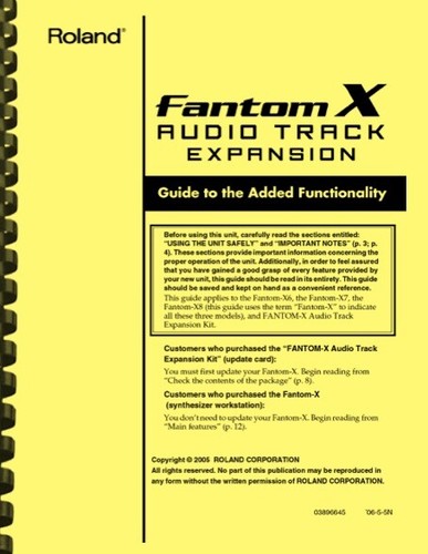 Roland fantom x8 - x6,