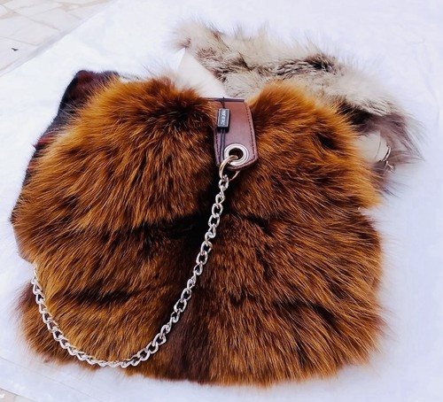 Borsa volpe pelliccia design - borsa,