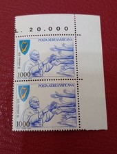 1980 Posta Aerea Vaticana Coppia Viaggi Papa Giovanni Paolo II PA n 69 Lire 1000