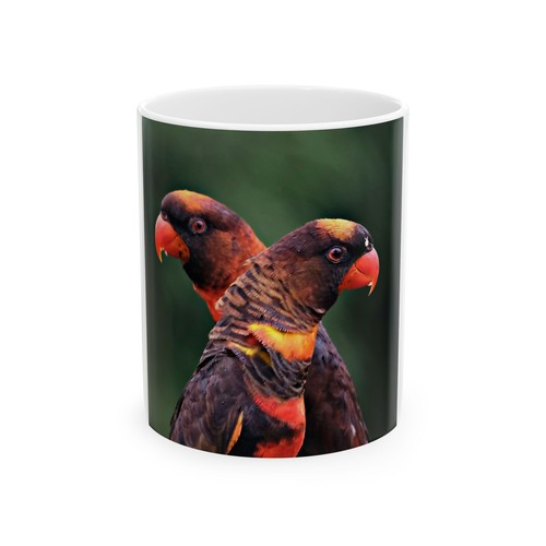 Tazza ceramica pappagallo