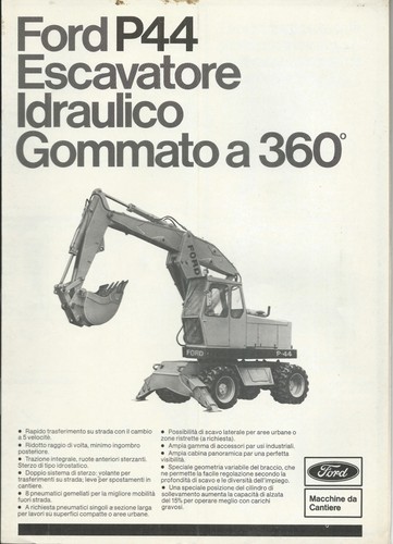 Depliant ford p44 escavatore - depliant,