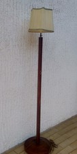 LAMPADA A PIANTANA CON FUSTO IN LEGNO ANNI '40 FUNZIONANTE
