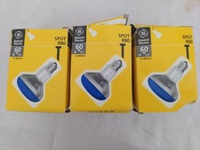 LAMPADA faretto BLU SPOT REFLECTOR R80 80MM 60W E27 3 UNITA' (Sped.Veloce)