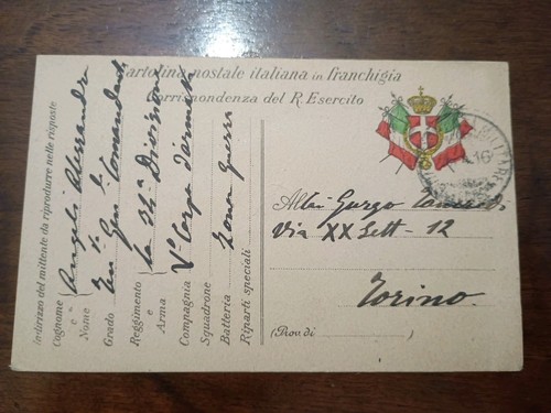 Cartolina militare viaggiata - cartolina,