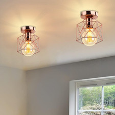 2 Pezzi Plafoniere E27 Vintage