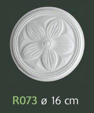 Rosone in gesso bianco per