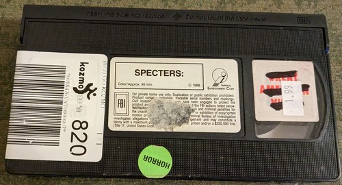 Specters vhs tape original - vhs, -original