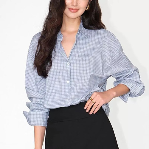 Camicia donna grigio chiaro - grigio, a