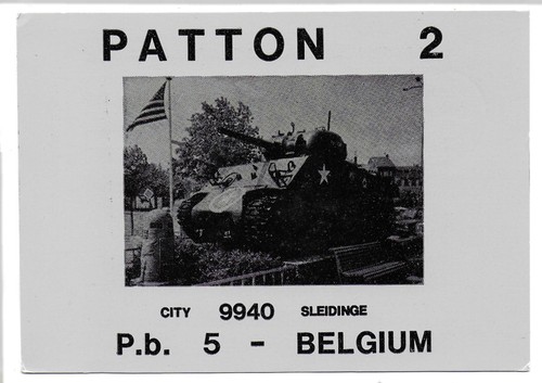 Qsl radio patton sleidinge - patton, 2