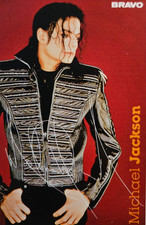 BRAVO - Michael Jackson - Stampa autografo - cm 7 x 10 circa - Mini Fan Card