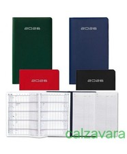 Cangini Agenda Mensile 2026 - da Taschino PVC Alfa cm 7x13,6 - Colori Assortiti