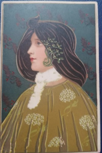 Illustratore art nouveau dama - art,