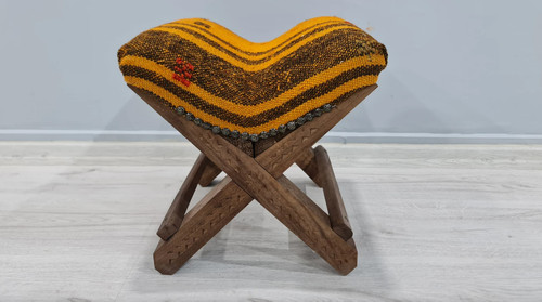 Vintage footstool oriental - vintage, footstool,