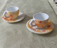 SET 2 TAZZINE CON PIATTINI THUN CAFFE' AL VOLO LIMITED EDITION COLLEZIONE ITALY