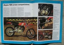 ASPES 125 CROSS COMPETIZIONE SCHEDA TECNICA CLIPPING RIVISTA MOTO 1977
