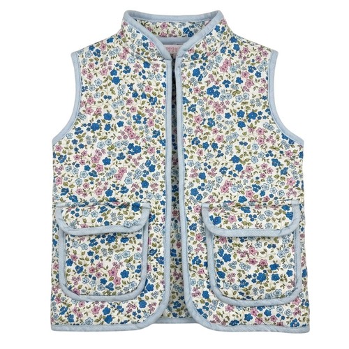 Gilet floreale trapuntato