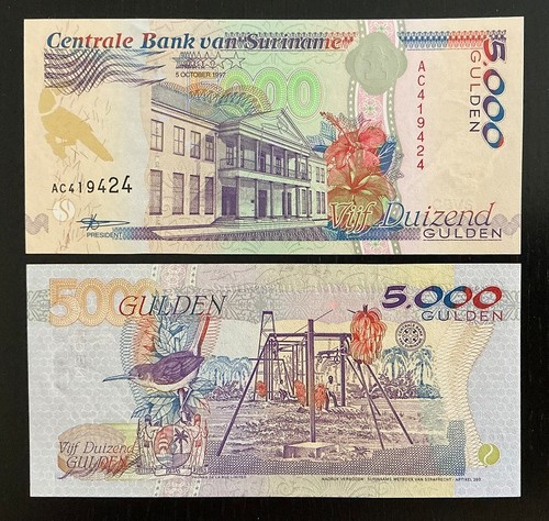 Suriname 5000 fiorino - 1997, unc