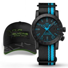 Orologio e cappello automatico Glycine GL0495 Airman Contemporary GMT da uomo Swiss Made NUOVO