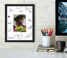 FOTO QUADRO FRAME DEDICA CON CORNICE BIANCA NERA O COLOR LEGNO MISURA 30 X 30 CM