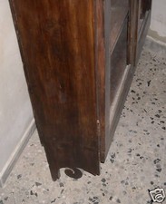 ANTICA DECORATIVA VETRINA IN LEGNO_OVUNQUE COLLOCABILE_PIATTAIA_LIBRERIA_D'EPOCA