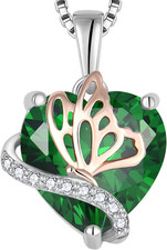 Collana Farfalla Cuore Argento