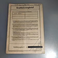 1 X Fahrzeugbrief  KFZ Brief