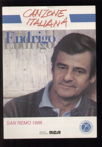 Spartito sergio endrigo - sergio,