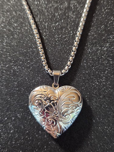 Collana acciaio cuore - collana,