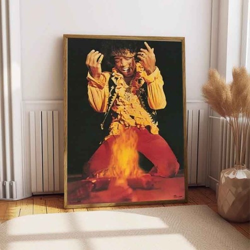 Poster jimi hendrix fuoco raro - jimi,