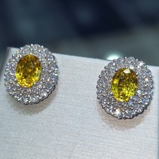 Orecchino con diamanti zaffiro