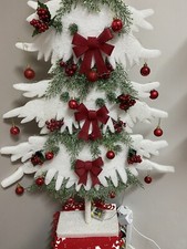 albero di natale innevato slim