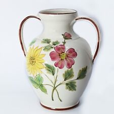 Vaso in ceramica Deruta Santucci porta fiori caraffa brocca vintage dipinto