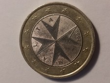 MONETA DA 1 EURO CROCE DI MALTA 2008