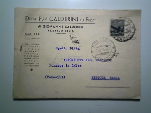 Busta viaggiata ditta - viaggiata, "ditta