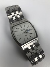 Orologio Vintage Seiko SQ Day Date Classic 8123 522LT Acciaio Inox 33x38mm Uomo
