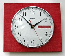 Orologio da parete vintage 27 cm Beroz - formica francese retrò metà secolo legno atomico