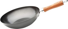 Carbono Wok Induzione 32 Cm, Antiaderente Titanio QUANTANIUM Ecologico 3 Strati 