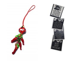 1pz corni  9cm coccinella portachiavi totonno fortuna horn charms corno vetro