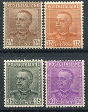 REGNO D'ITALIA 1928-29 EFFIGIE V.E III SERIE COMPLETA MNH** CAT. S47+S50