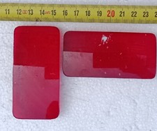 DUE VETRI ROSSO RICAMBIO per EFFETTI LUCE DERBY DOPPIO vetrini colorati colore a