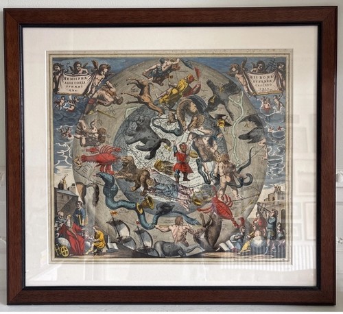 Antica mappa celeste hondius - antica,